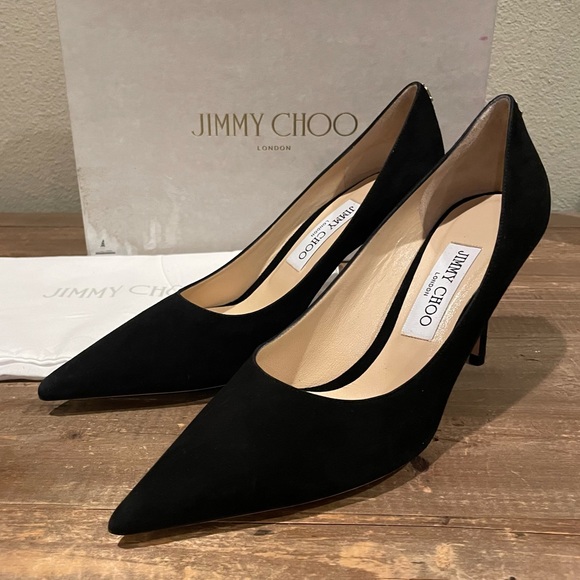 Jimmy Choo Black Love 85 Suede Pumps - 38.5 - Picture 9 of 14